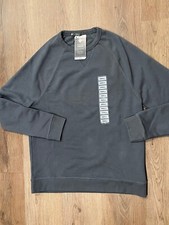 French Terry Crew Sweatshirt Members Mark Grey Small Men Mid-weight New