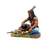 TEAM MINIATURES AMERICAN INDIANS IDA6021 WARRIOR RESTING 1 MIB