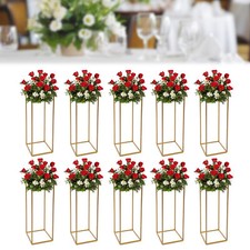 23.6'' Tall Gold Metal Flower Stand for Wedding Table Centerpieces Decor 10Pcs