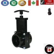 High-Quality ABS Gate Valve, Black, 1-1/2" Slip - Reliable Flow Control Solution