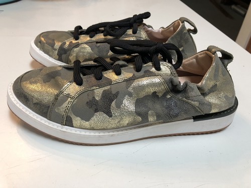 Hush Puppies Bounce Plus Green&Gold Camo Lace Up Sneaker Shoe Men Size 10W - 第 1/5 張圖片
