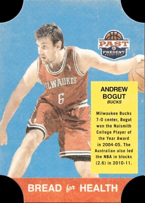 Andrew Bogut - 2012 Panini Past & Present - Die Cut - Bread for Health #4