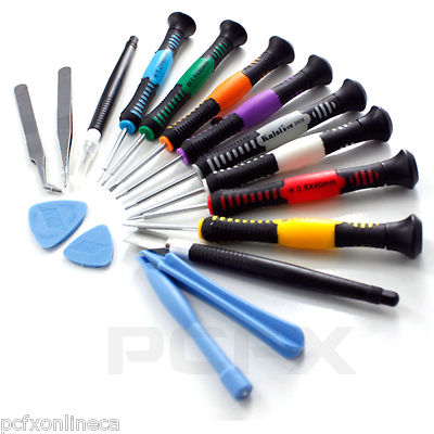 16 PC Cell Phone Repair Tool Screwdrivers Kit HTC iPhone 5 4S 4 iPad Blackberrry