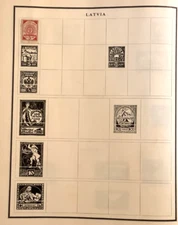 1 Latvia Hinged Vintage Postage Stamp from 1920s as shown