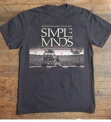 SIMPLE MINDS BRING ALIVE & KICKING TOUR 2025 All Size Black T-Shirt