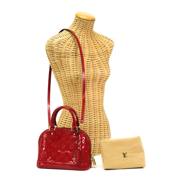 Louis Vuitton - Red patent leather Alma bag