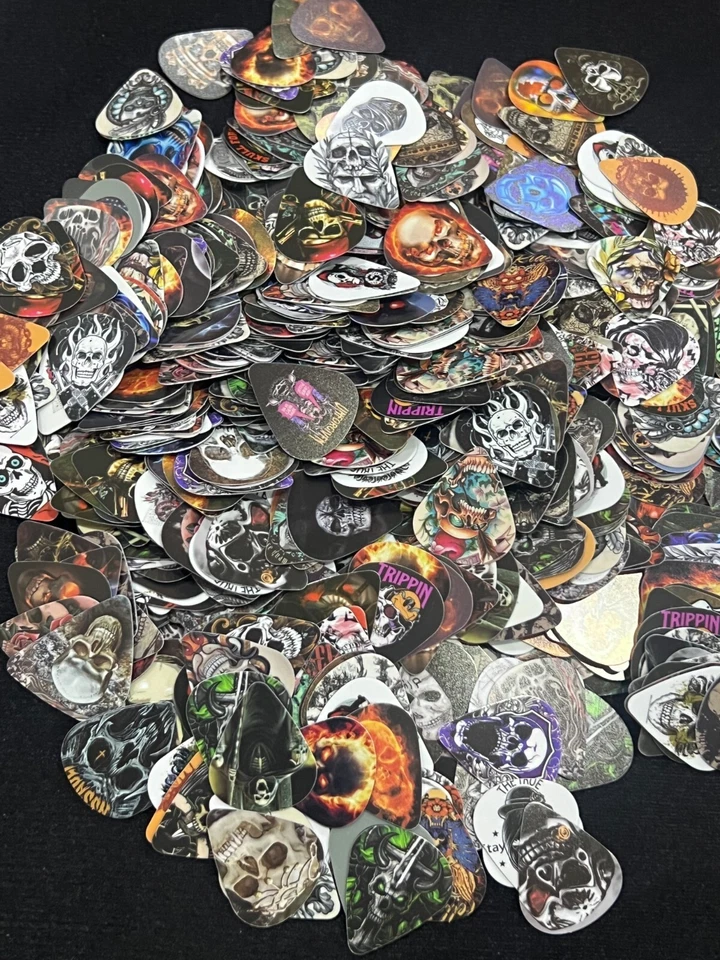 100X Standard Mixed Guitar Picks Plectrums Colourful 0.46 0.73 1.0mm lots Rock - Image 2 of 4