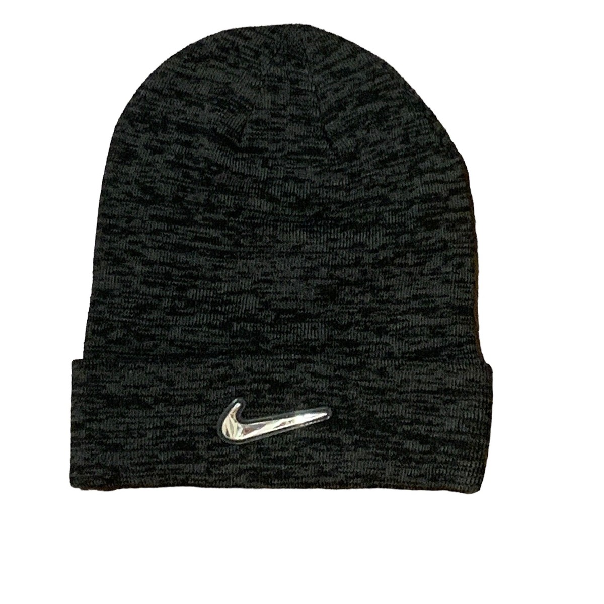 NIKE Adult Unisex Air Swoosh Cuffed Beanie Charcoal/Gray Hat Cap OSFM