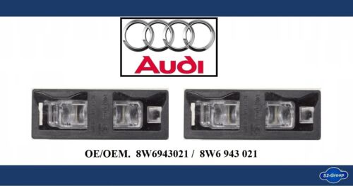 2x Original Audi 8W6943021 DEL feux d'immatriculation pour Audi A5 Q2 Q5 Q7 à partir de 2015- - Photo 1/6