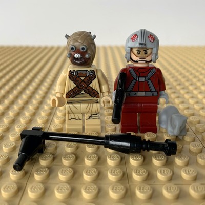 LEGO Star Wars: Tusken Raider + T-16 Skyhopper Pilot, 75081, BLACK STAFF, RARE | eBay