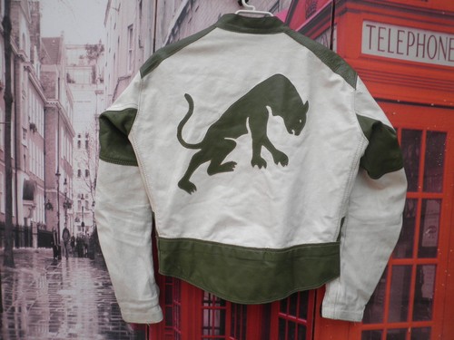CHUPA CUERO CAZADORA MOTORISTA VINTAGE CHAQUETA PIEL PANTERA FURY RIDERS T  S/M | eBay