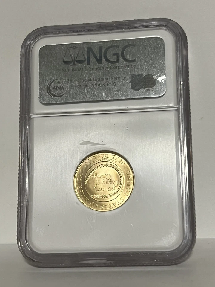 1997-W Robinson $5 Gold Commemorative NGC MS70 - Image 2 of 2