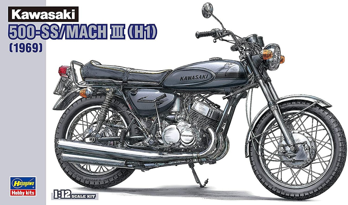 HASEGAWA 1/12 KAWASAKI 500-SS MACHIII (H1) BK10 Plastic Model Kit HASEGAWA 1/12 KAWASAKI 500-SS MACHIII (H1) BK10 Plastic Model Kit