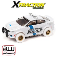 Auto World Xtraction 2021 Dodge Charger Sandy Springs Police iWheels HO Slot Car