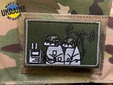 Ukrainian Army Morale Patch Signalman Embroidered Tactical Badge 9x5cm Hook