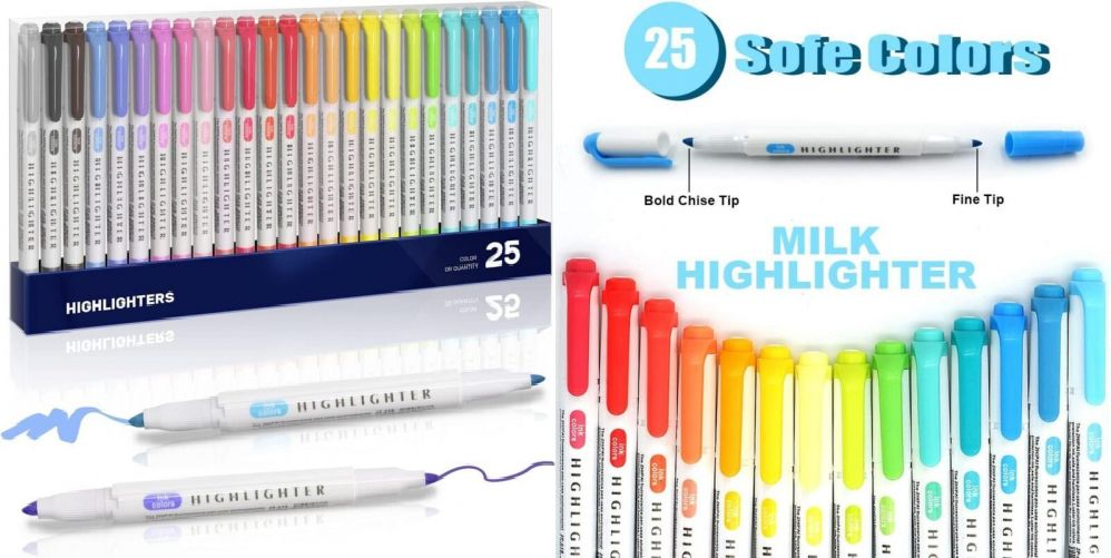 YOOUSOO 25 Pack Pastel Highlighters Assorted Colours,Bible Multicolor-image