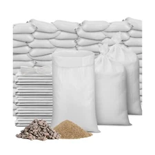Wowangce 300 Pcs White Sand Bags with Ties 16 x 26 Inch Empty Sandbags Heavy ...