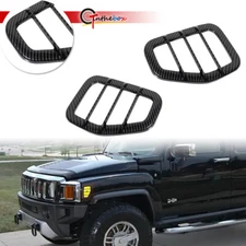 Front Fender Side Marker Light Guard Covers Trims For 2006-2010 HUMMER H3 H3T