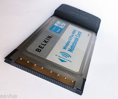 Belkin F5D9010 Wireless G Plus MIMO Laptop PCMCIA Notebook G+ WIFI Network Card