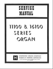 HAMMOND 11100  16100 Series Service Manual Schematic Diagrams Schematic Schema