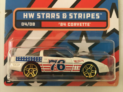 2022 Hot Wheels Stars & Stripes #4 Walmart Exclusive 84 CORVETTE