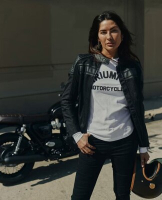 Triumph Motorcycle Jacket Triumph Ladies Leather Jacket MLTS21106