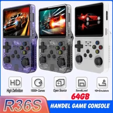 R36S Retro Handheld Video Game Console 64G Linux System 3.5 Inch IPS Screen