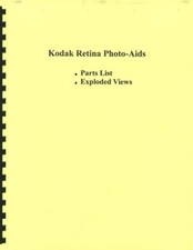 Kodak Retina Photo Aids Parts Manual with Exploded Views for Repair