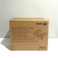 Xerox 106R03102 Black Dual Pack Toner Cartridges Factory sealed For WC-4265 NEW