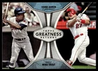 Hank Aaron / Mike Trout Greatness Returns 2019 Topps #GR-14 Baseball Card