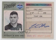 2020 Panini Prestige NFL Passport Signatures Cole Kmet #PA-CK Auto b6s
