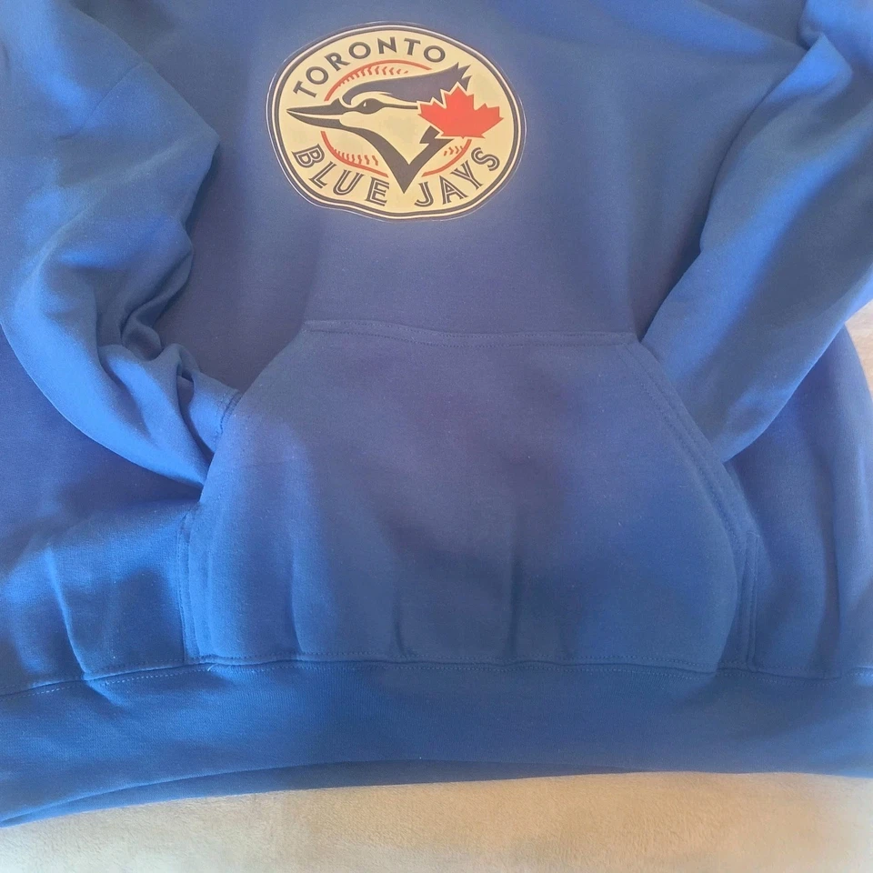 Toronto Blue Jays Blue Youth NBA Hooded Sweatshirt Pullover New - Image 3 of 4
