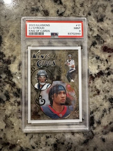 2023 Panini Illusions Football CJ Stroud #17 RC Rookie King of Cards PSA 9
