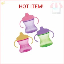 Nuby 2-Handle No-Spill Hard Spout Sippy Cup with Easy Grip - 3-Pack 7 oz - Bab