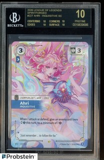 2026 Riftbound SFD EN Overnumber #227 Ahri Inquisitive BGS 10 ETICHETTA NERA
