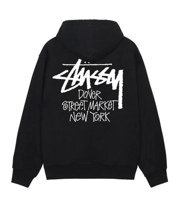 Stussy x Dover Street Market N.Y Hoodie (Black) Men Size L