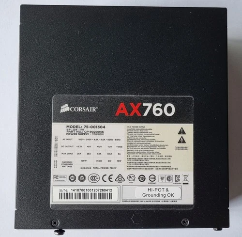 Corsair AX760 ATX Netzteil 760 Watt 80 PLUS®