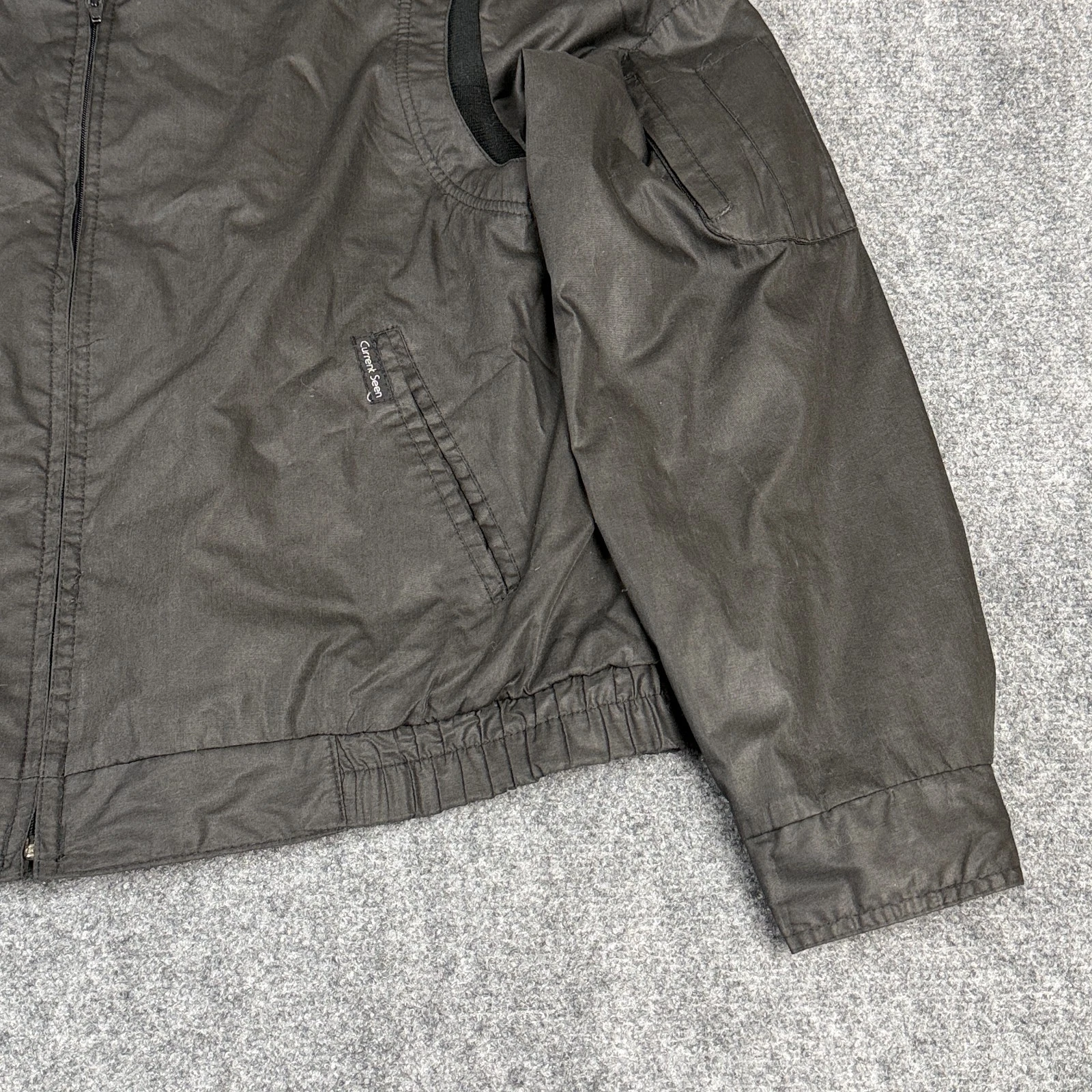 Vintage Current Seen Bomber Jacket Mens XL Black Military Flight Utility image 4