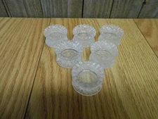 6 antique pressed glass salt cellars open dips kitchen glassware 