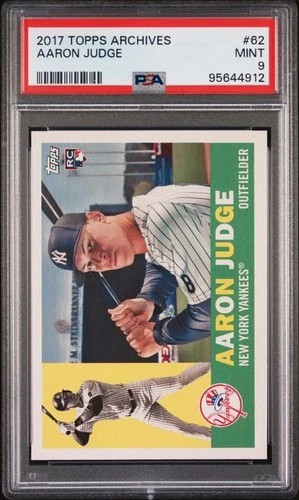 New Listing2017 Topps Archives Aaron Judge #62 Rookie Card PSA 9 MINT