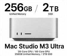 Apple Mac Studio M3 Ultra 28-Core CPU 60-Core GPU 256GB RAM 2TB SSD