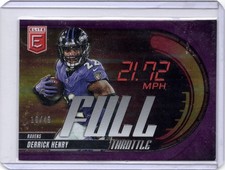 Derrick Henry 2025 Donruss Elite Full Throttle Purple /49 #8 Baltimore Ravens SP