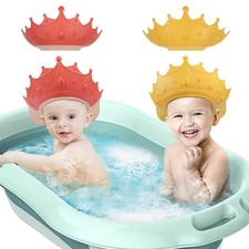 2PCS Baby Shower Cap for Kids, Adjustable Hair Small, Red, Yellow