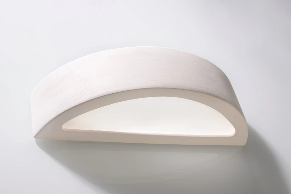 Wandleuchte Cuisine Céramique Gips Blanc E27 Moderne Murale Blendarm à Peindre - Photo 2/4