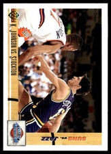 K. Johnson vs. Stockton 1991-92 Upper Deck #32 NBA READ FREE SHIP AutographDen