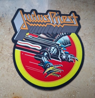 PATCH SHAPE LASER CUT -- JUDAS PRIEST - SCREAMING FOR VENGEANCE -- HEAVY METAL