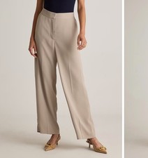 NWT Quince Stretch Crepe Classic Trouser PantsMorel Gray Size 6 Length 32