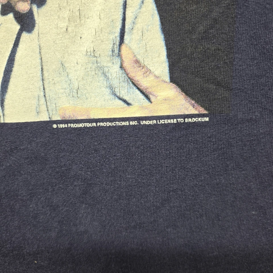 Camiseta Masculina Vintage Rolling Stones Voodoo Lounge Tour 94/95 L Azul EUA Brockum - Imagem 2 de 4