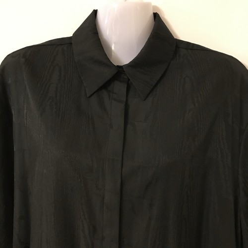 SASS & BIDE Evergreen Scene Shirt Dress Size 44 AU 14 Black Long Flared Sleeve - Picture 2 of 20