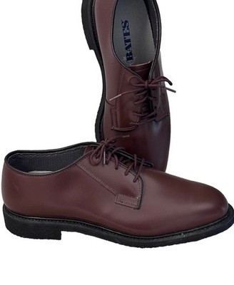 Bates Lites Uniform Oxfords Leather NWOB Brown Size 10 D Made In USA Msrp $109